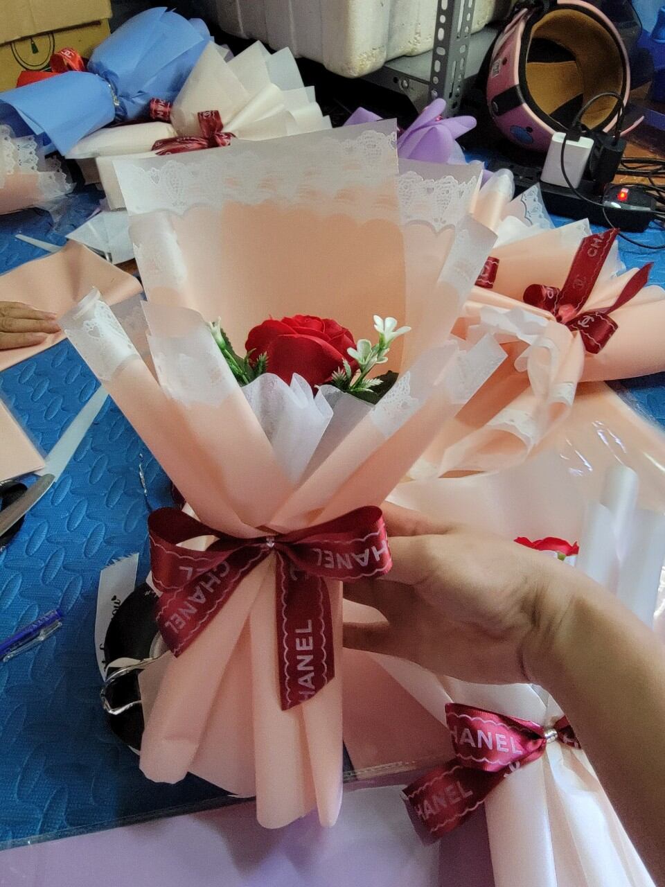 cốt hoa bó sẵn cắm được 1-3 bông
