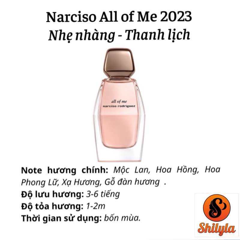 Narciso All Of Me - Nước Hoa Nữ chiết 10ml Chính Hãng