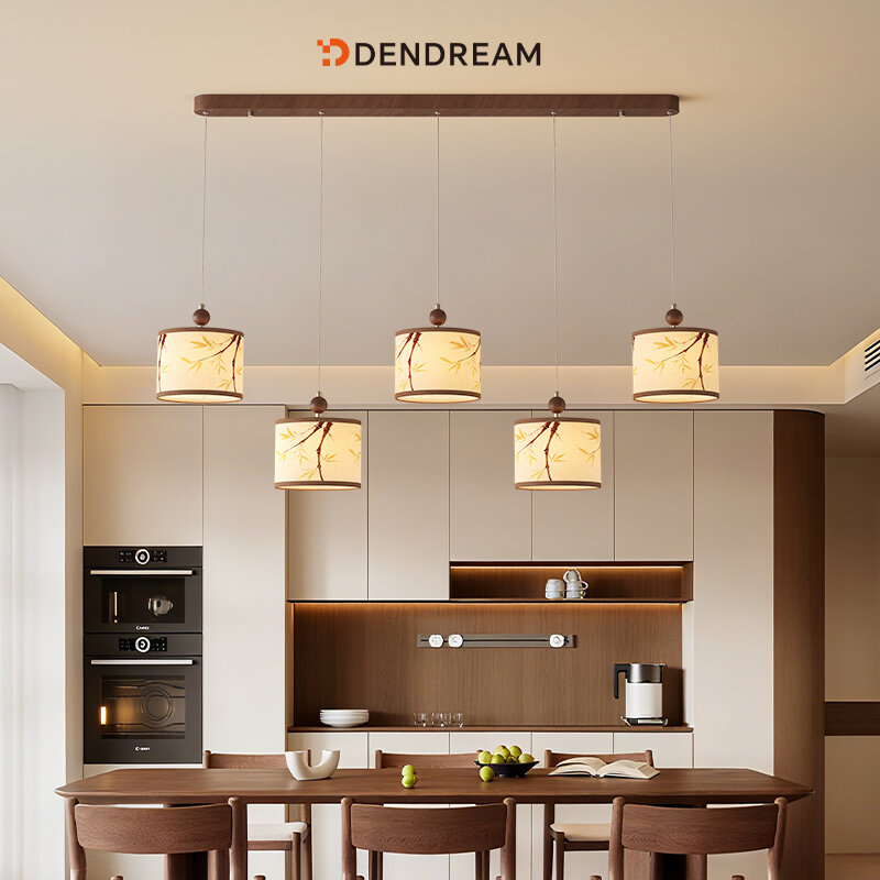 DENGJIAN | Smart Remote Control Hanging Light for Dining Table Chinese Vintage Style Giá 2,572,000 Đồng*Miễn phí vận chuyển