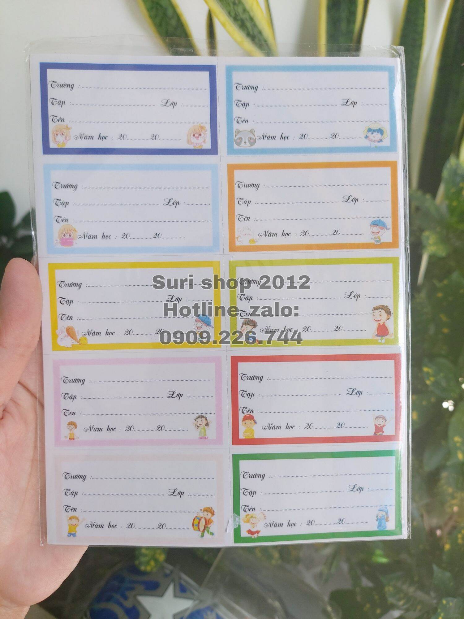 Combo 500 nhãn dán học sinh có keo dán ( mẫu giao ngẫu nhiên )