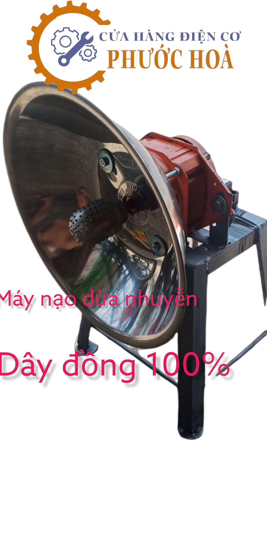 Máy nạo dừa chậm tua 0.5hp 1800v/p