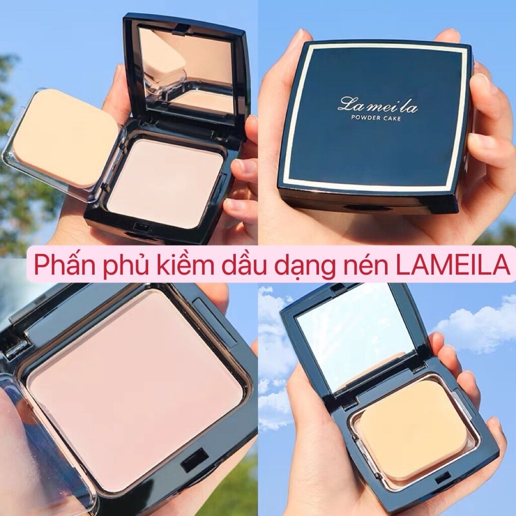 Phấn phủ nén lameila phấn nền che khuyết kiểm soát dầu che phủ hoàn hảo mịn lì lâu trôi hàn quốc