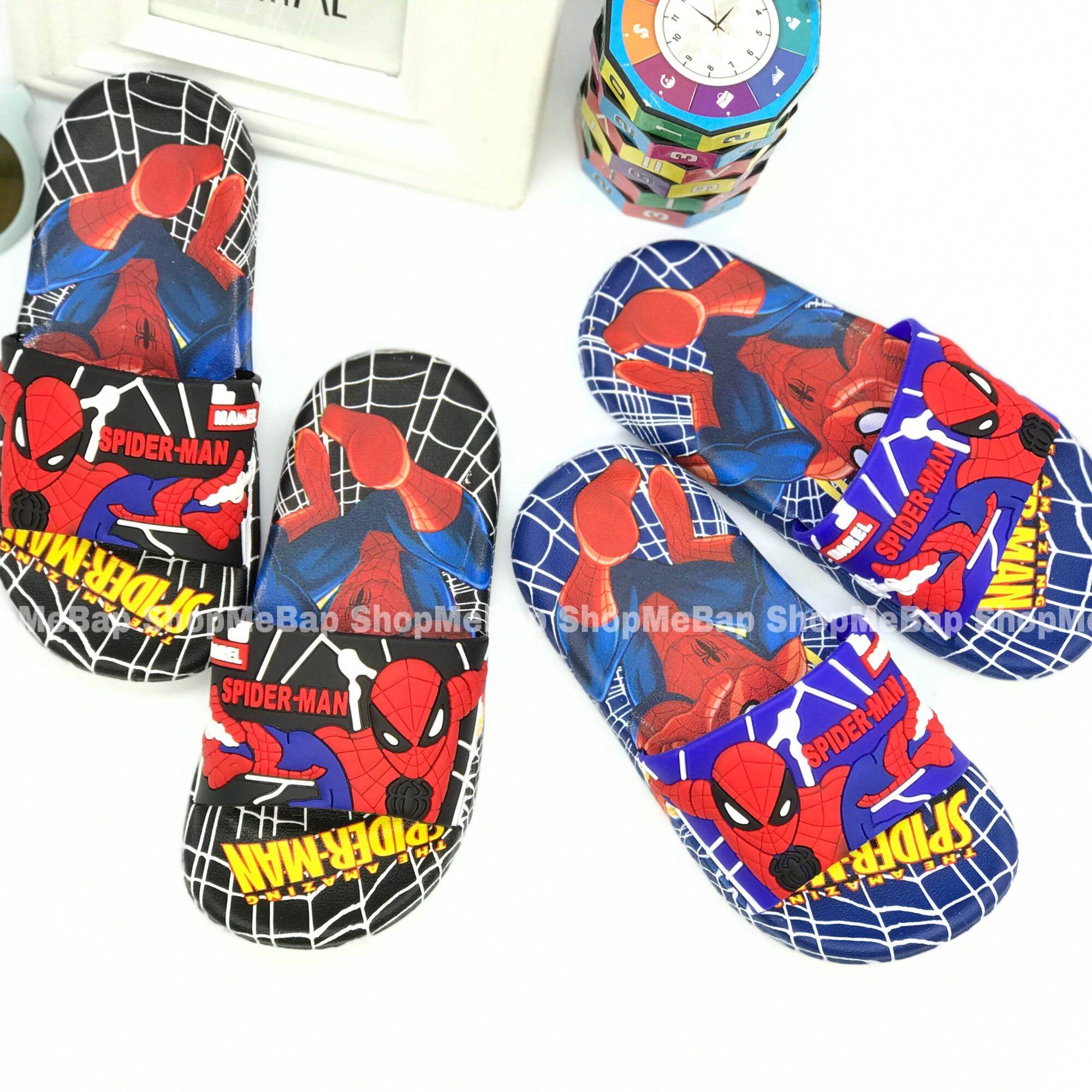 Dép lê nhền nhện in 3D sắc nét siêu đẹp cho bé trai