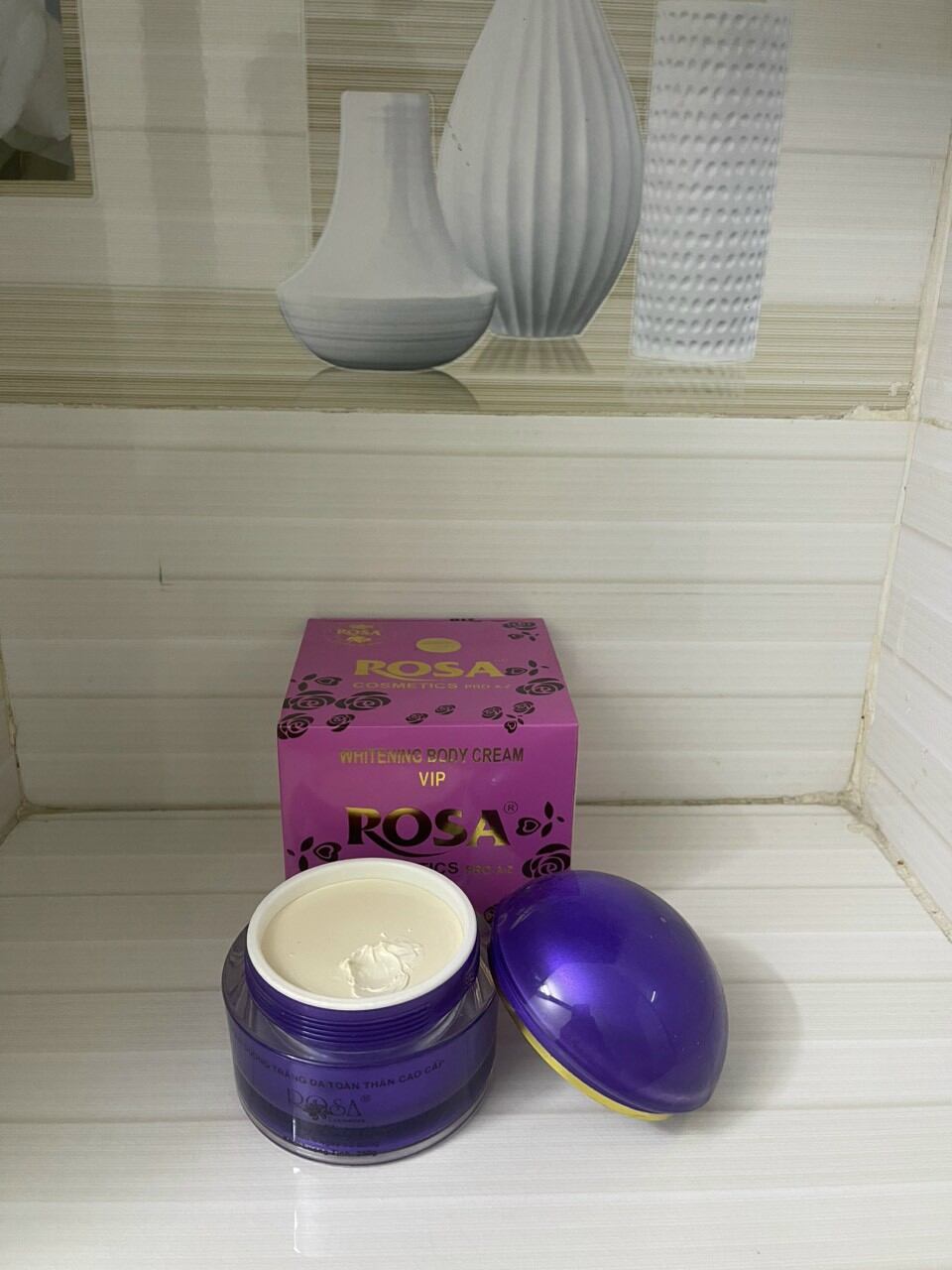 kem body trắng da rosa tím 250g