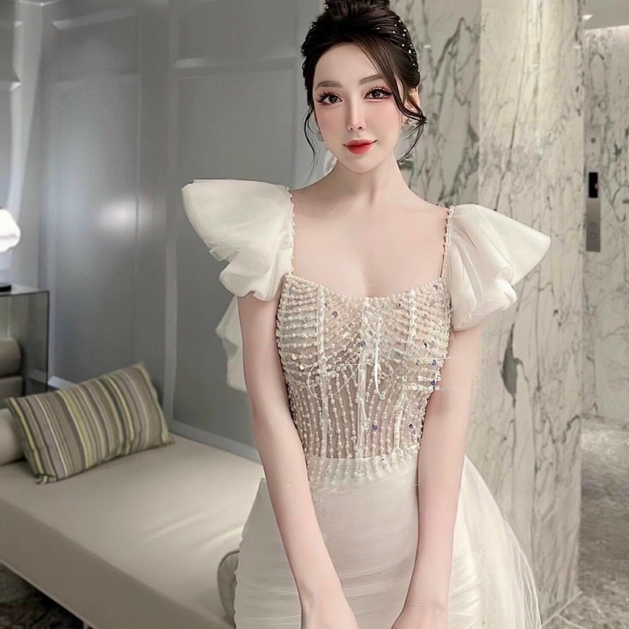 ĐẦM BODY TAY LOE KẾT ( kèm ảnh thật )