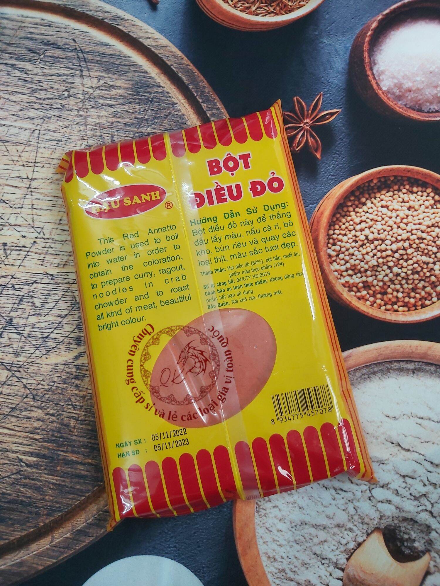 Bột điều đỏ Hậu Sanh 500gr