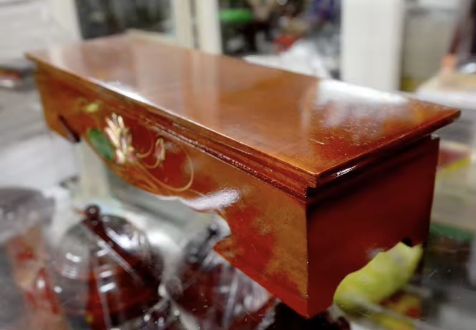 ĐÔN GỖ DÀI CHẠM KHẮC HOA SEN NỔI _NHIỀU SIZE