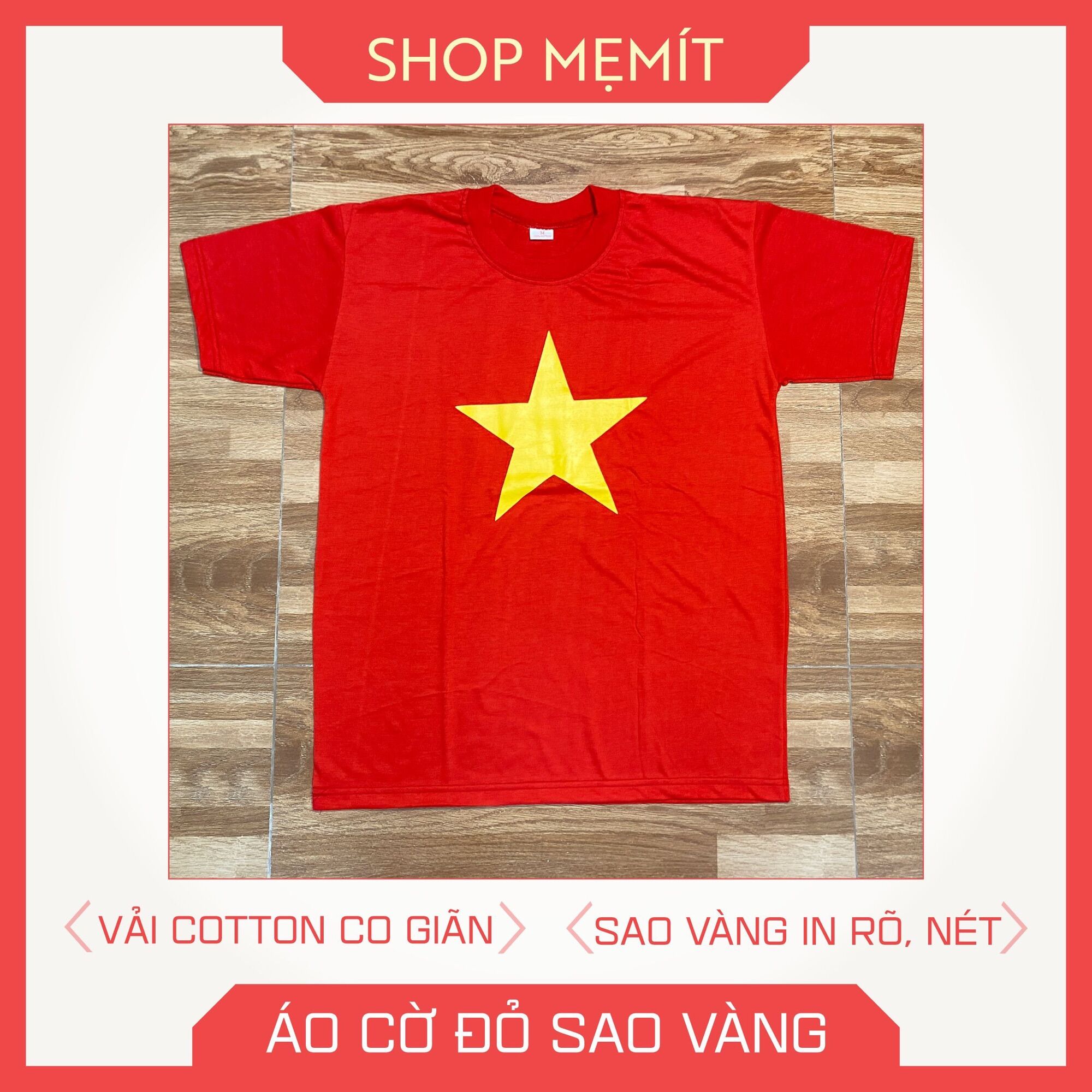 Áo cờ đỏ sao vàng cao cấp Trẻ Em 100% cotton giá tận xưởng