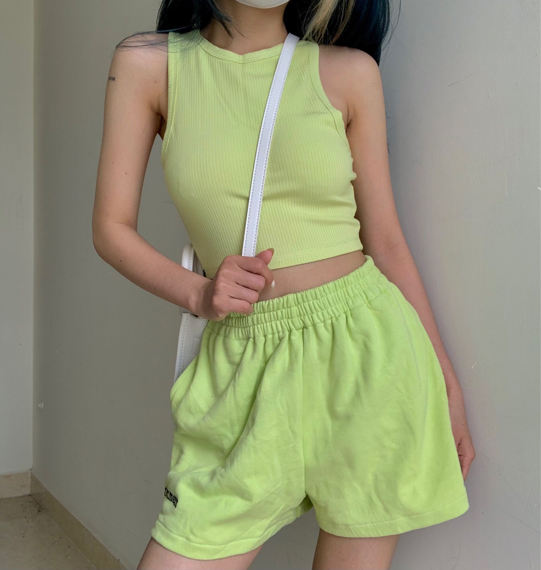 SP001088 Quần Short TM Xanh Bơ