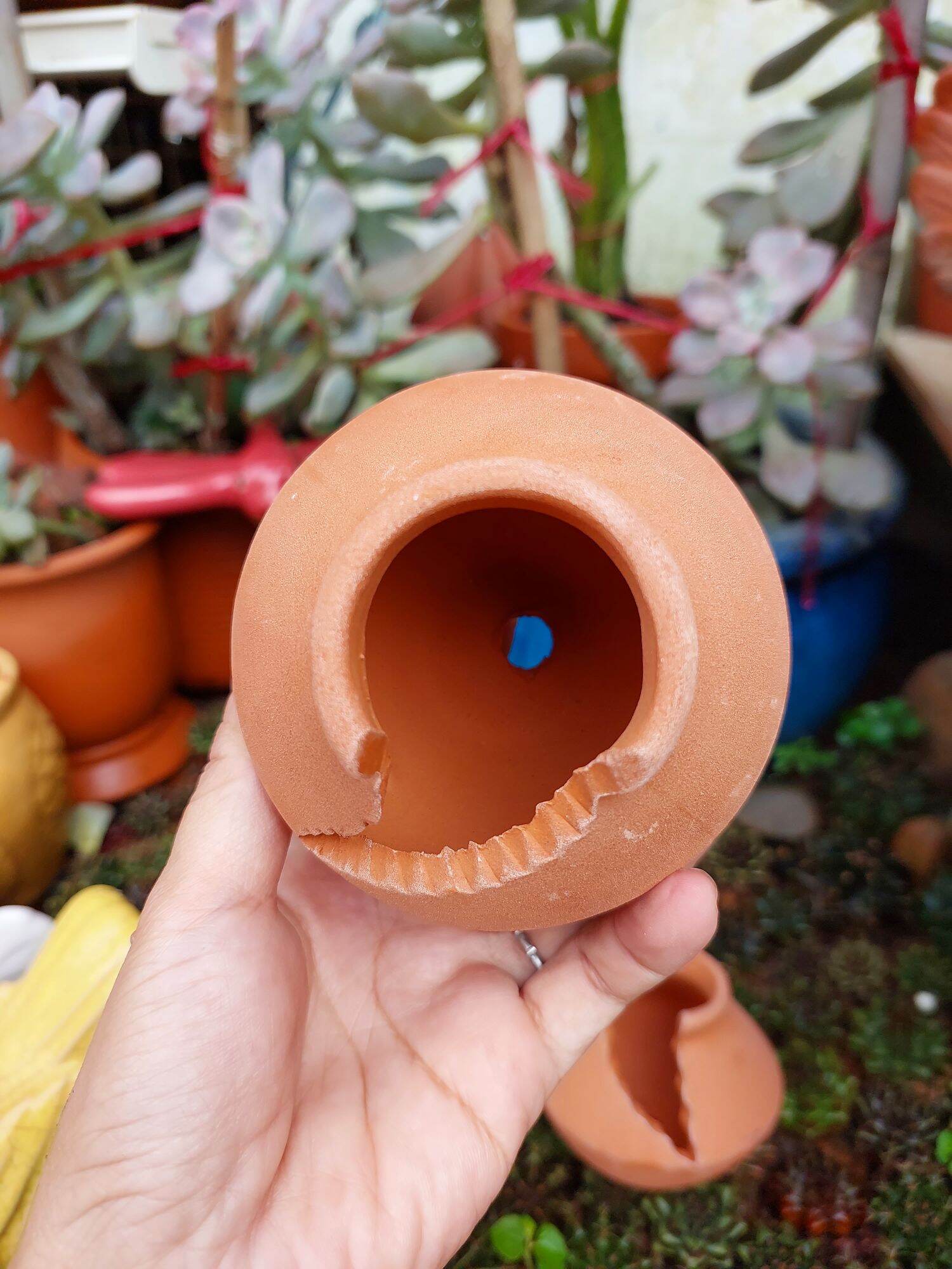 Chậu đất nung Bình Dương xẻ mini m 3 x 7.5