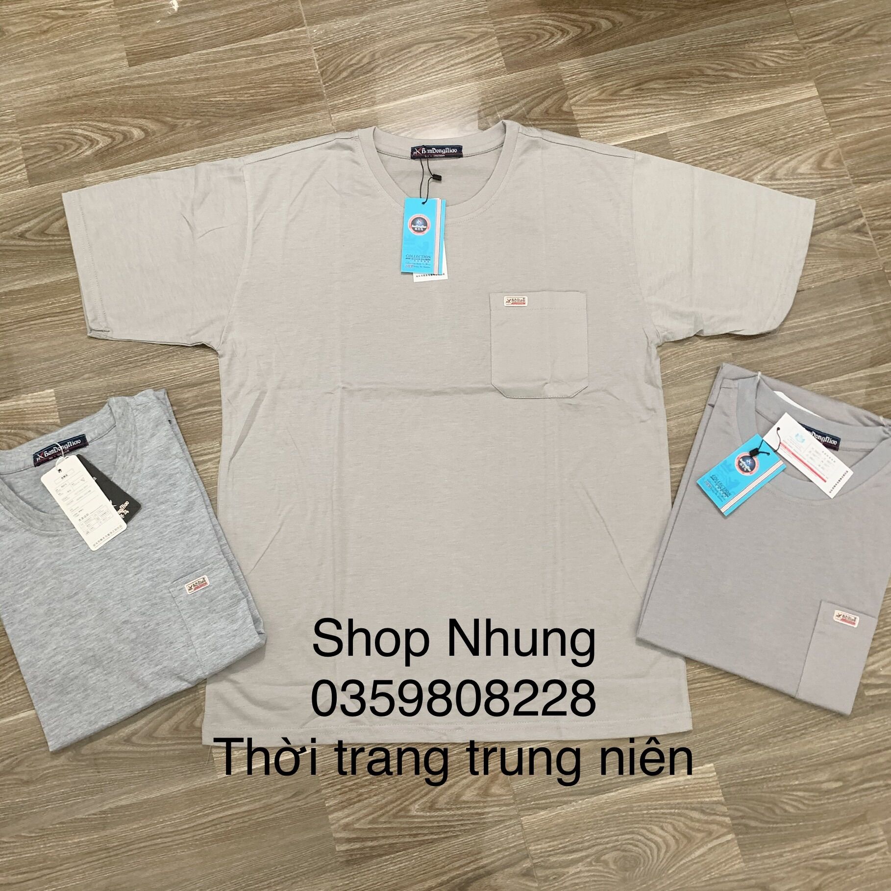 Áo thun Nam Trung Niên Tặng Bố