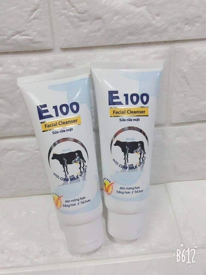 sữa rửa mặt E100 bò sữa