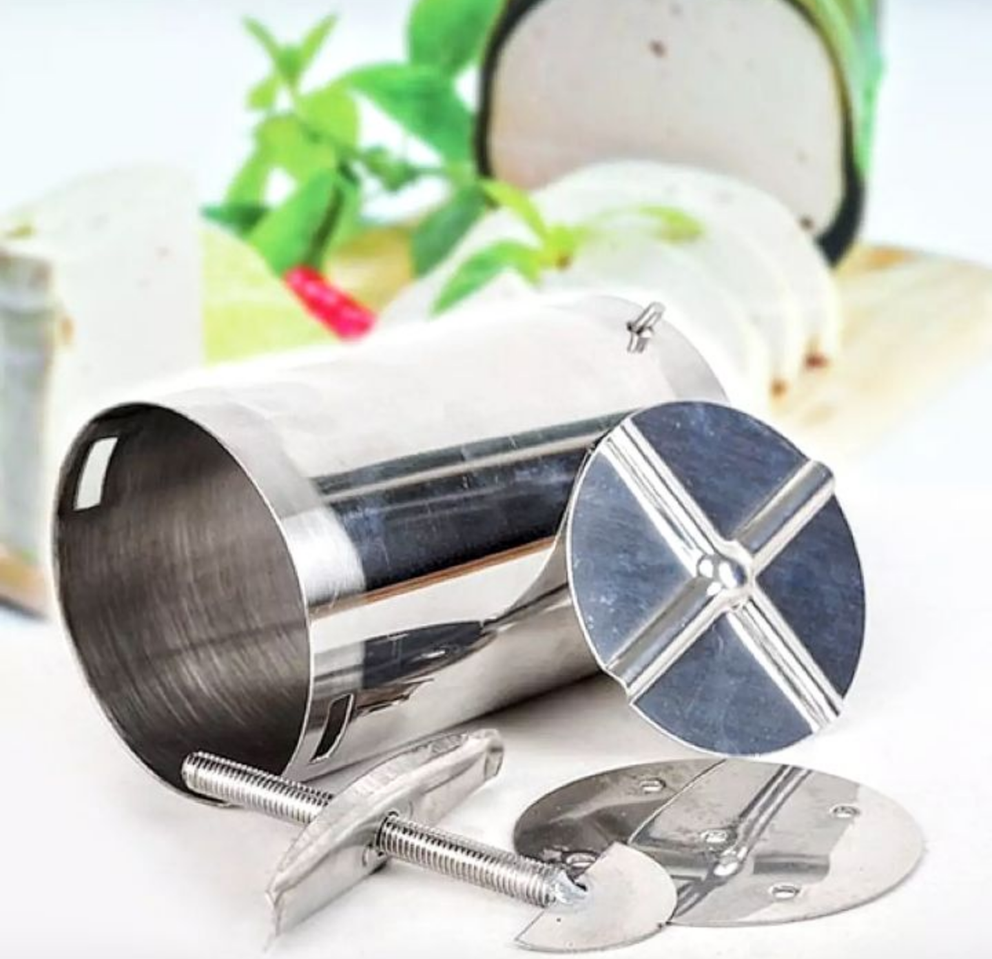 Bộ khuôn gói giò chả giò lụa bằng inox nguyên khối tiện dụng hàng loại dầy tốt