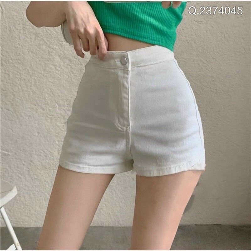 Quần short kaki lưng siêu cao co giãn tôn dáng