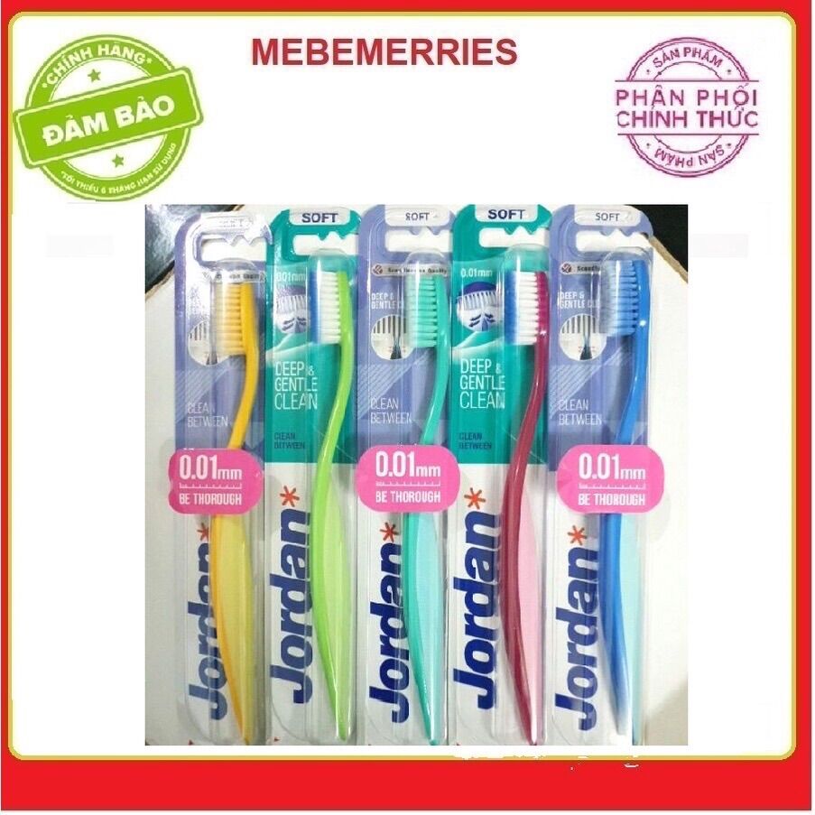 Bàn chải người lớn lông siêu mềm Clean between Jordan
