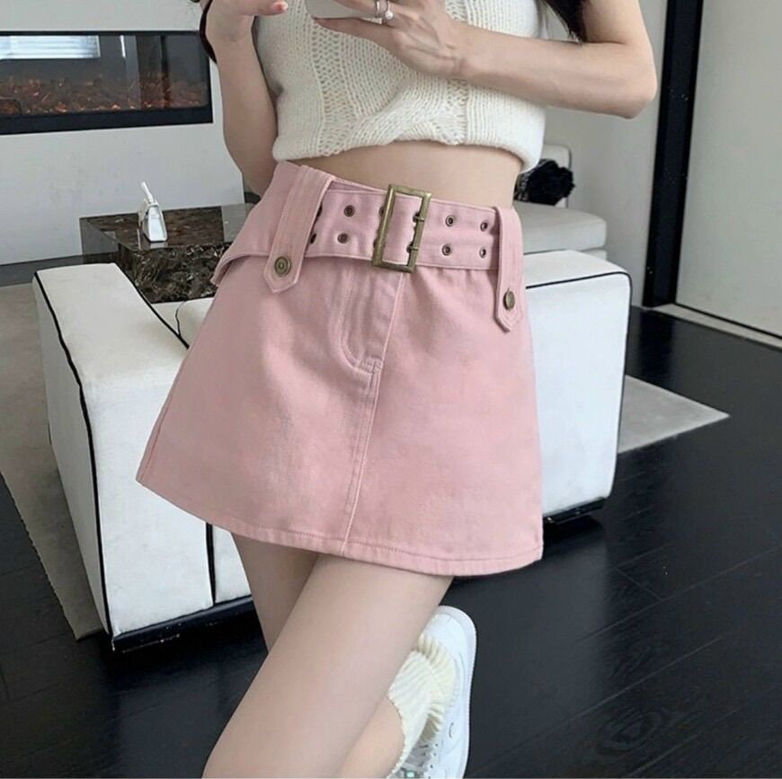 Chân váy kaki kèm khoá kèm ảnh thật KK1
