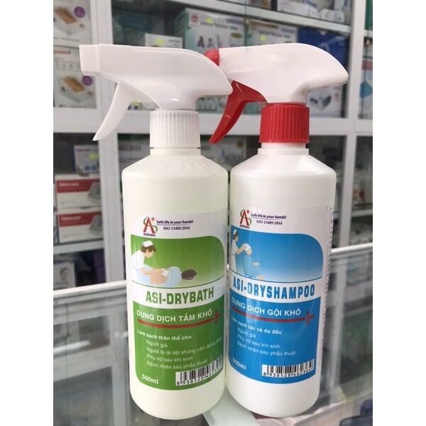Dung dịch tắm khô - gội khô asi 500ml