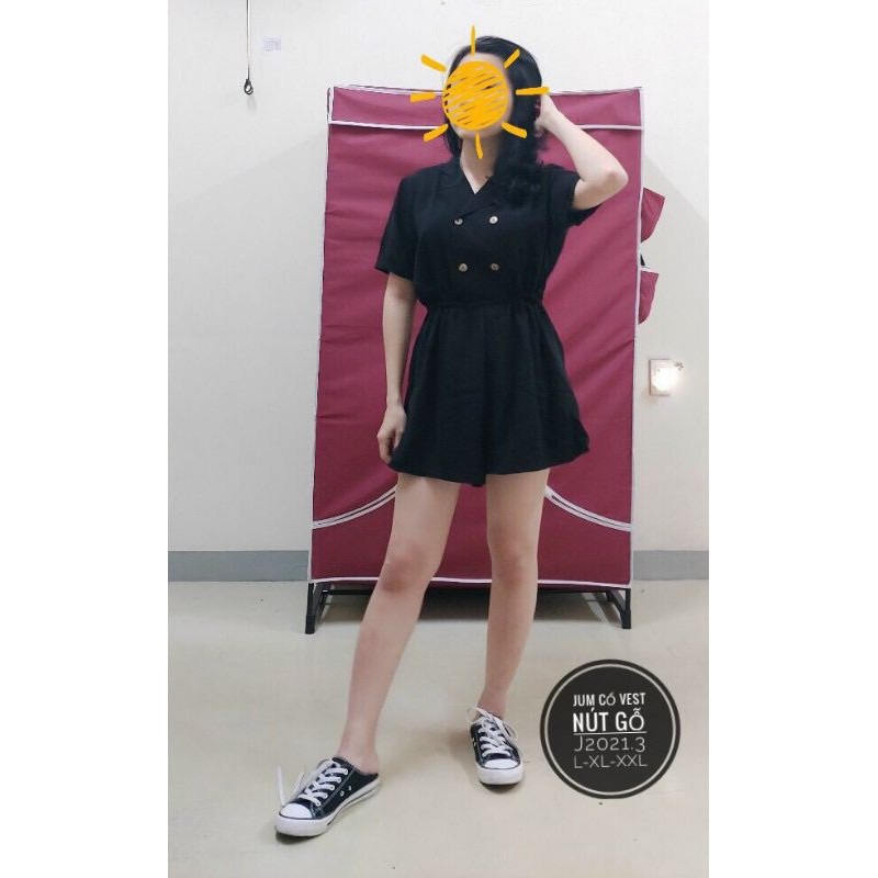 55-90kg Bigsize JUMP CỔ VEST NÚT GỖ