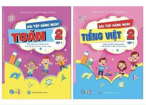 SÁCH - [ Lớp 2 - hk1 ] - Kết nối tri thức - Combo 2 quyển bài tập hàng ngày toán và tiếng việt 2 tập 1