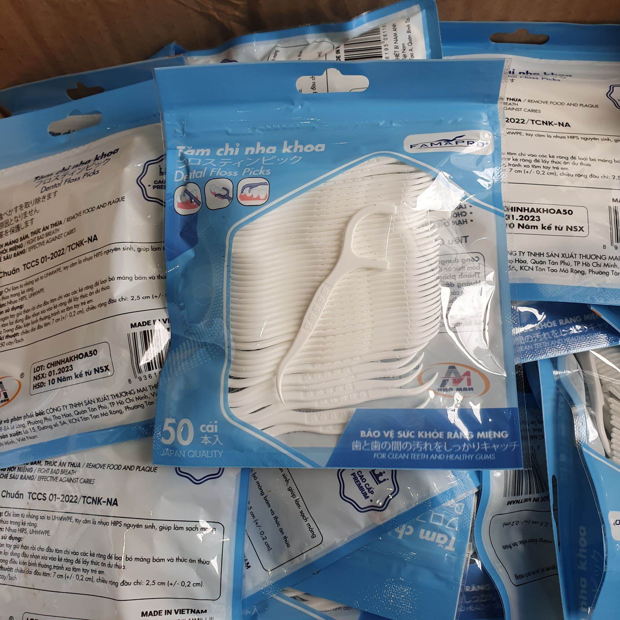 Tăm chỉ nha khoa famapro - dental floss picks - chị vịt shop