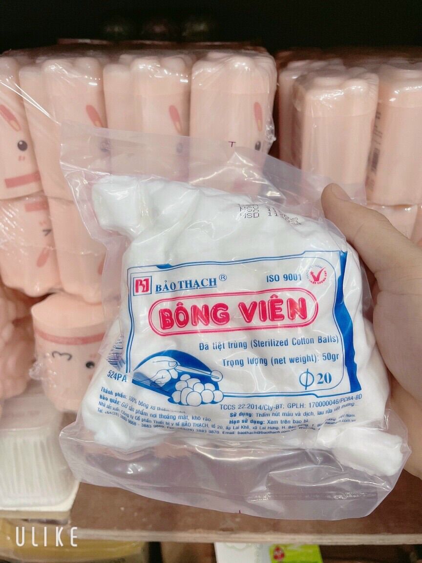 Bông gòn viên bảo thạch tiệt trùng