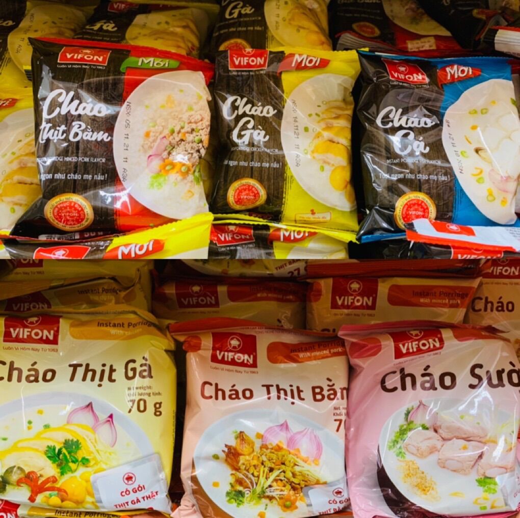 Cháo thịt bằm/cháo gà/cháo cá/cháo sườn Vifon