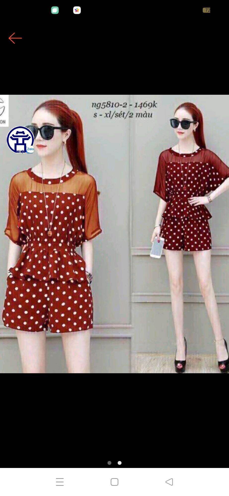 Sét bộ đùi chấm bi 2 màu y hình 79k