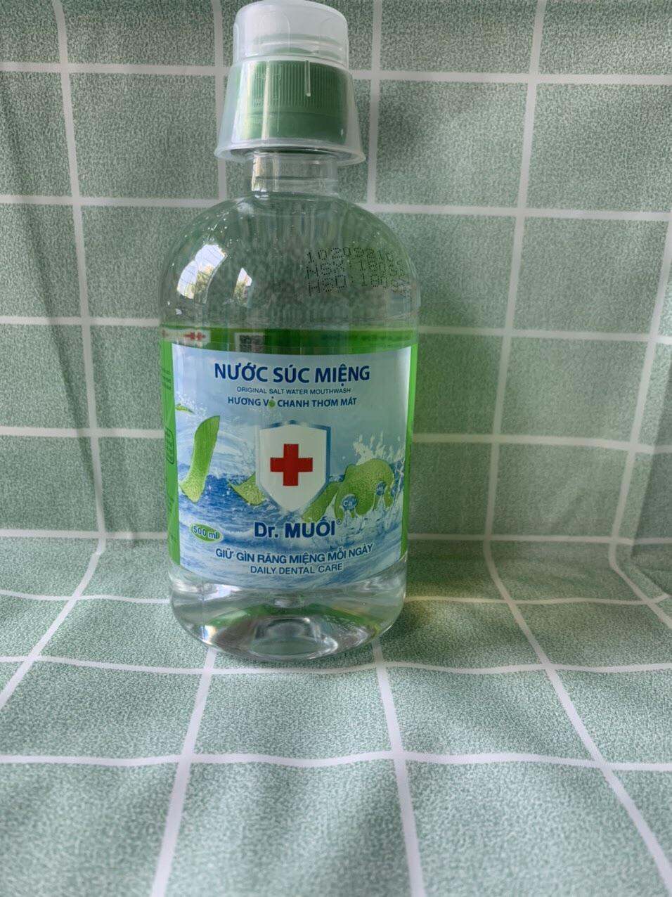 Nước súc Miệng DR Muối vị chanh chai 1 Lít