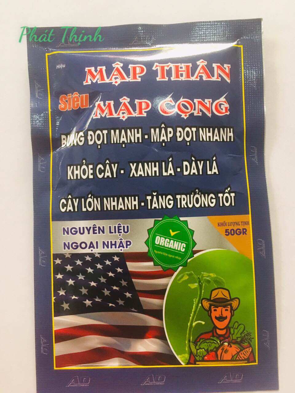 50g Phân Bón Siêu Mập Thân + Mập Cọng Hết Cỡ Bung Đọt, Phát Chèo, To Nụ, To Bông, Xanh Cây, Mướt Lá