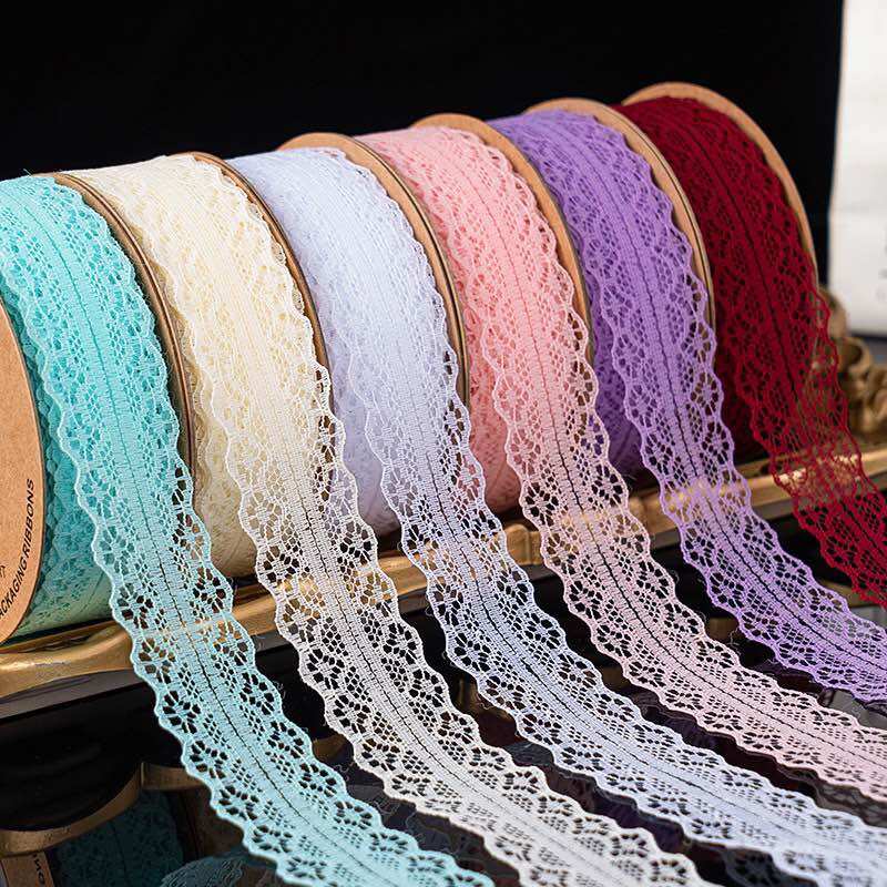 Ruy băng ren 3cm làm phụ kiện, đồ handmade, trang trí bó hoa bánh kem