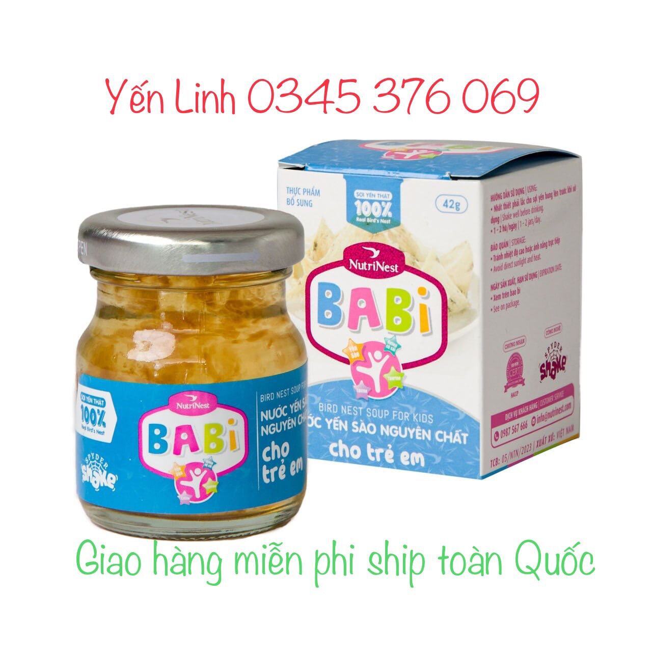 Lốc 5 tặng 1 yến babi nutrinest (6 hủ x 42g)