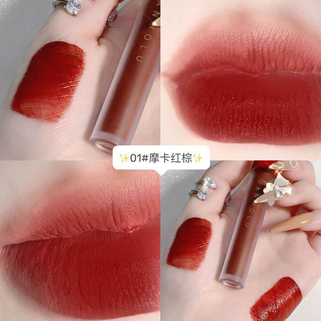 SET SON KEM LÌ 4 CÂY DANMOLU NẮP ĐỎ AUTH NỘI ĐỊA TRUNG