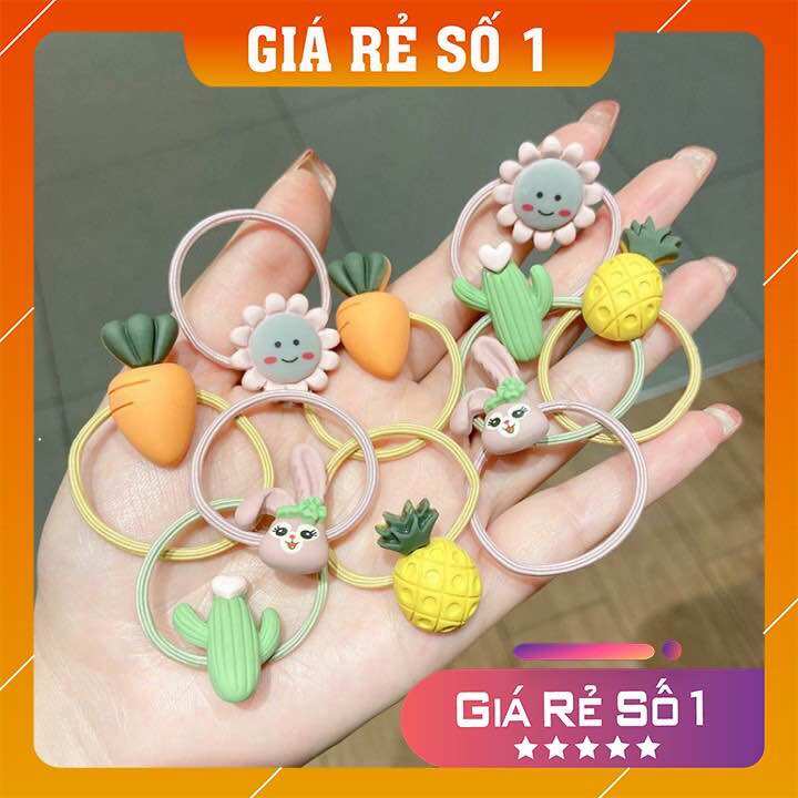 🏵️vỉ 10 dây cột tóc nhỏ, cho bé