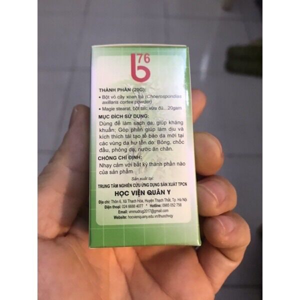 B76 Học viện quân y lọ 20g