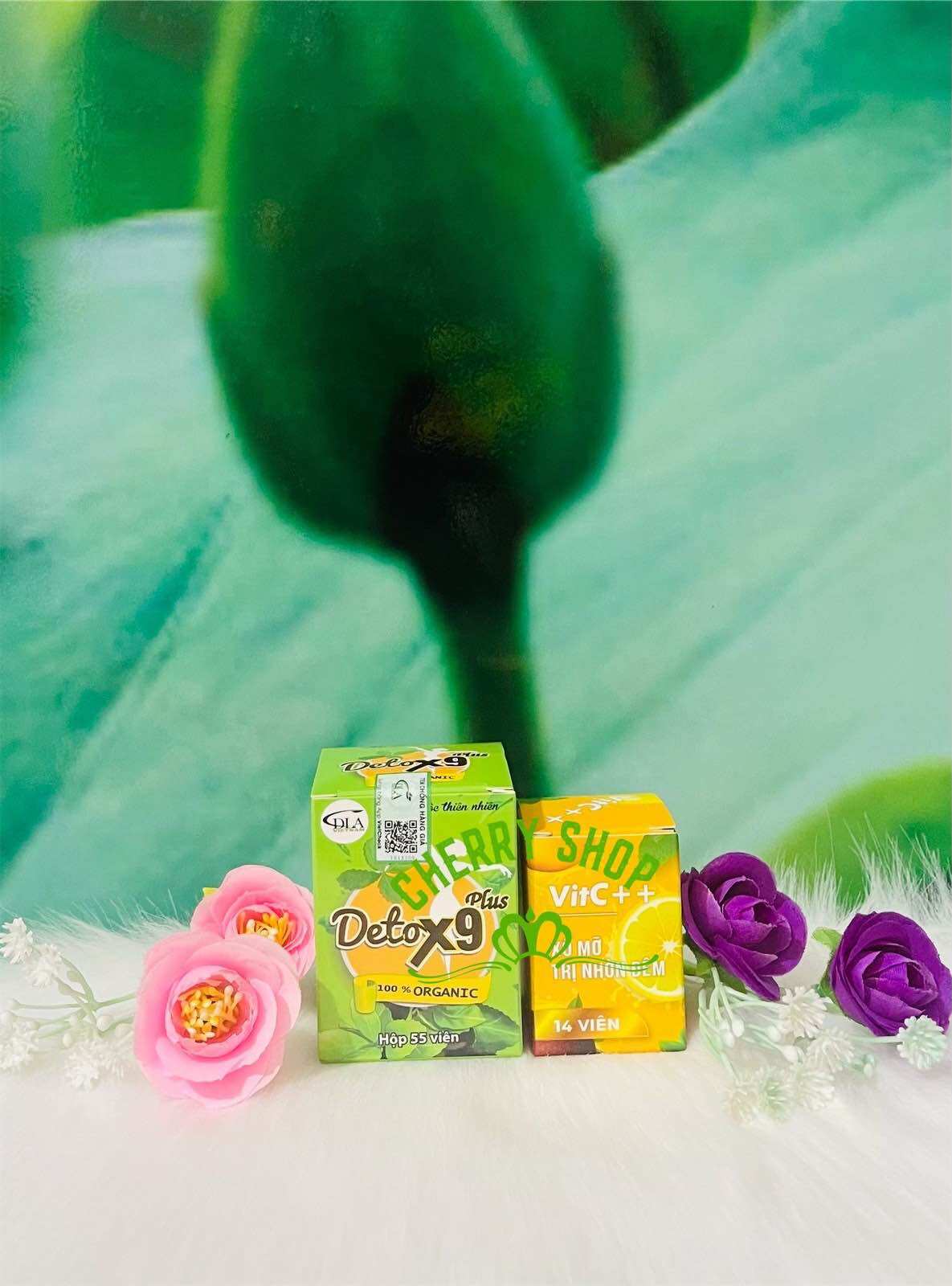 Bộ đôi Detox9 Plus & Xổ Mỡ VitC++ giảm mở bụng cấp tốc