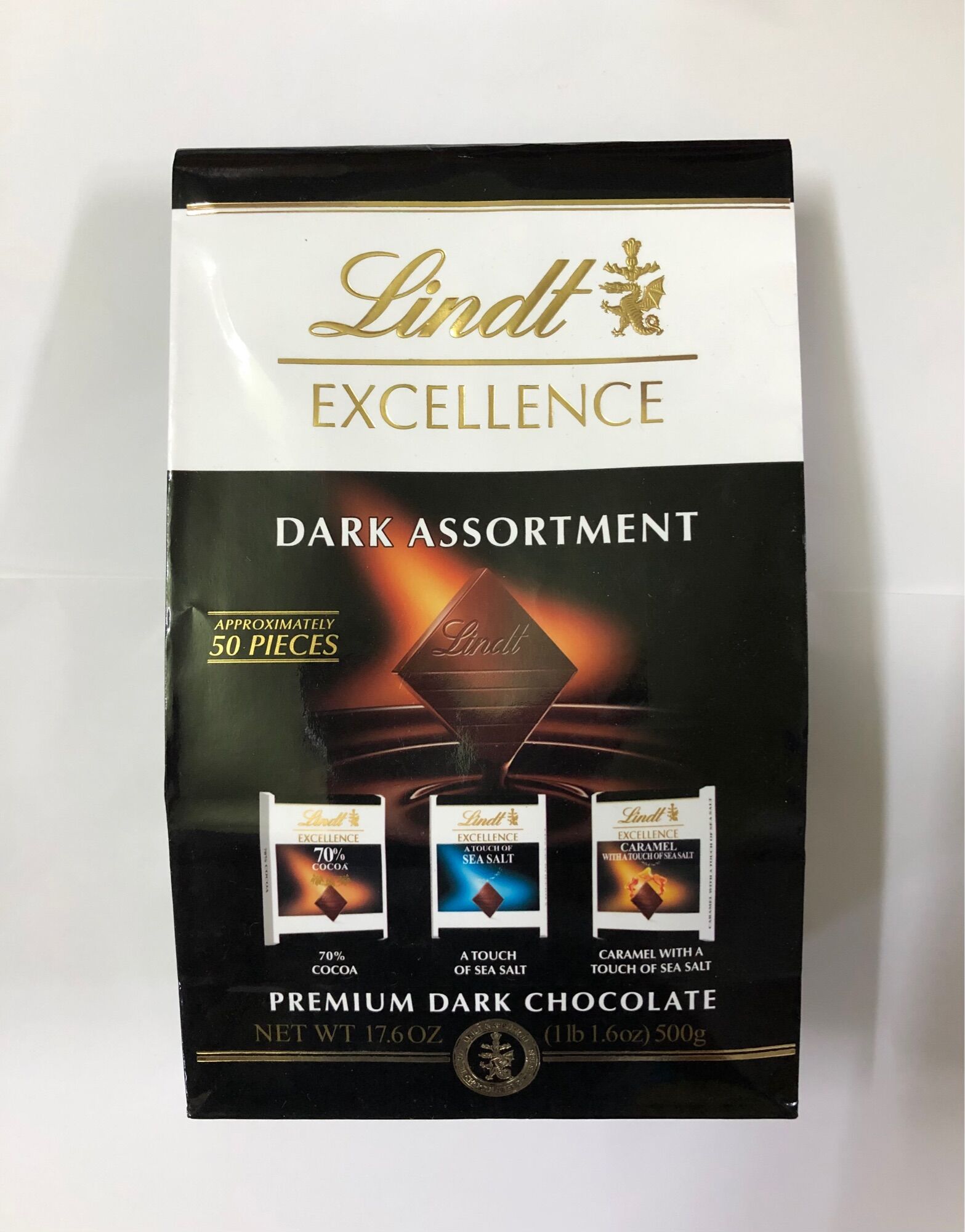 Sô cô la Lindt Excellence Dark Assortment Premium Dark Chocolate 500g - Mỹ
