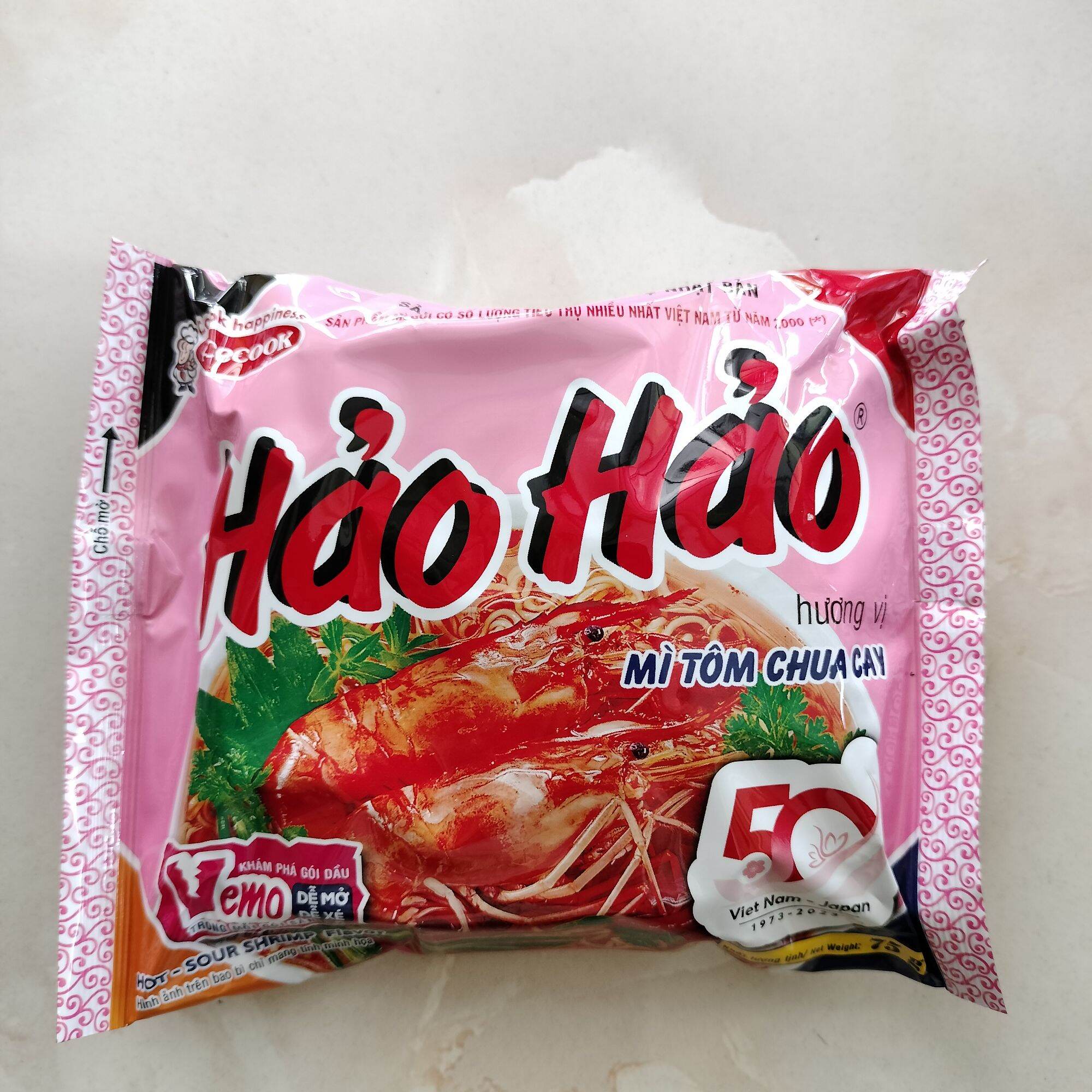 Mì tôm hảo hảo chua cay combo 10 gói 75g
