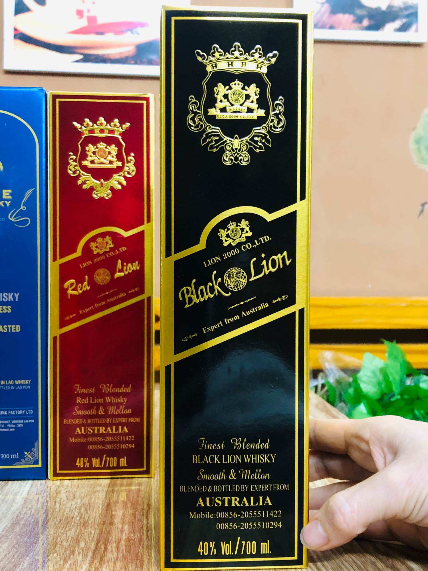 Combo 3 Chai (Black, Blue, Red Lion ) nhập Lào, 700ml/1c