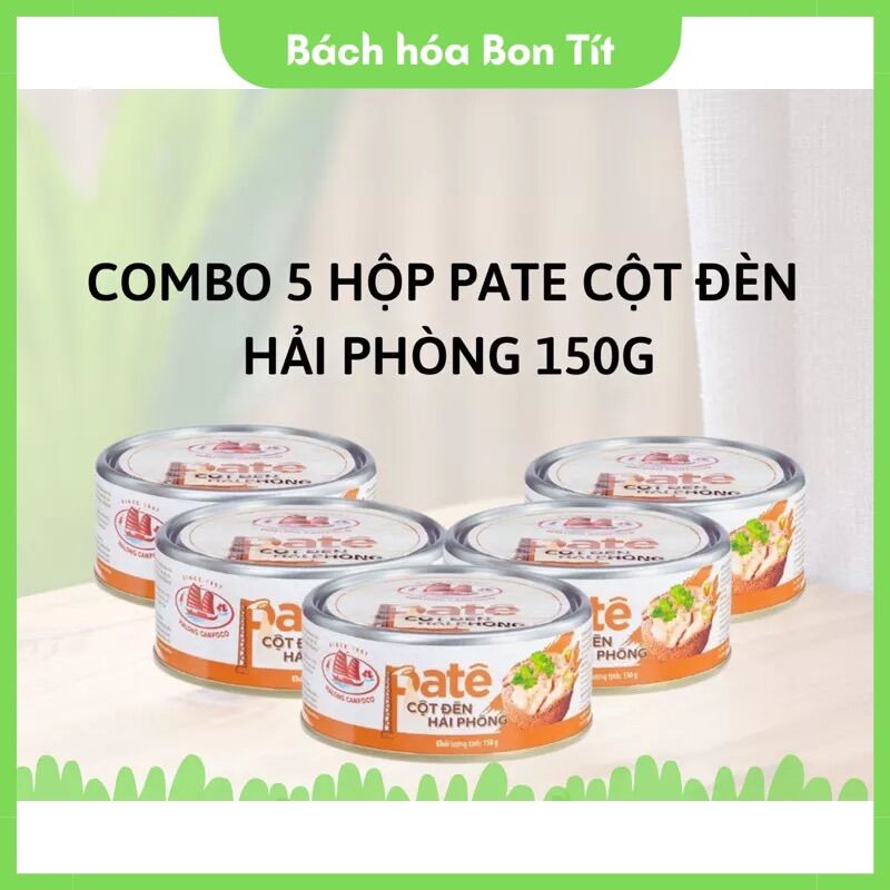 Combo 5 hộp pate cột đèn hải phòng 150g