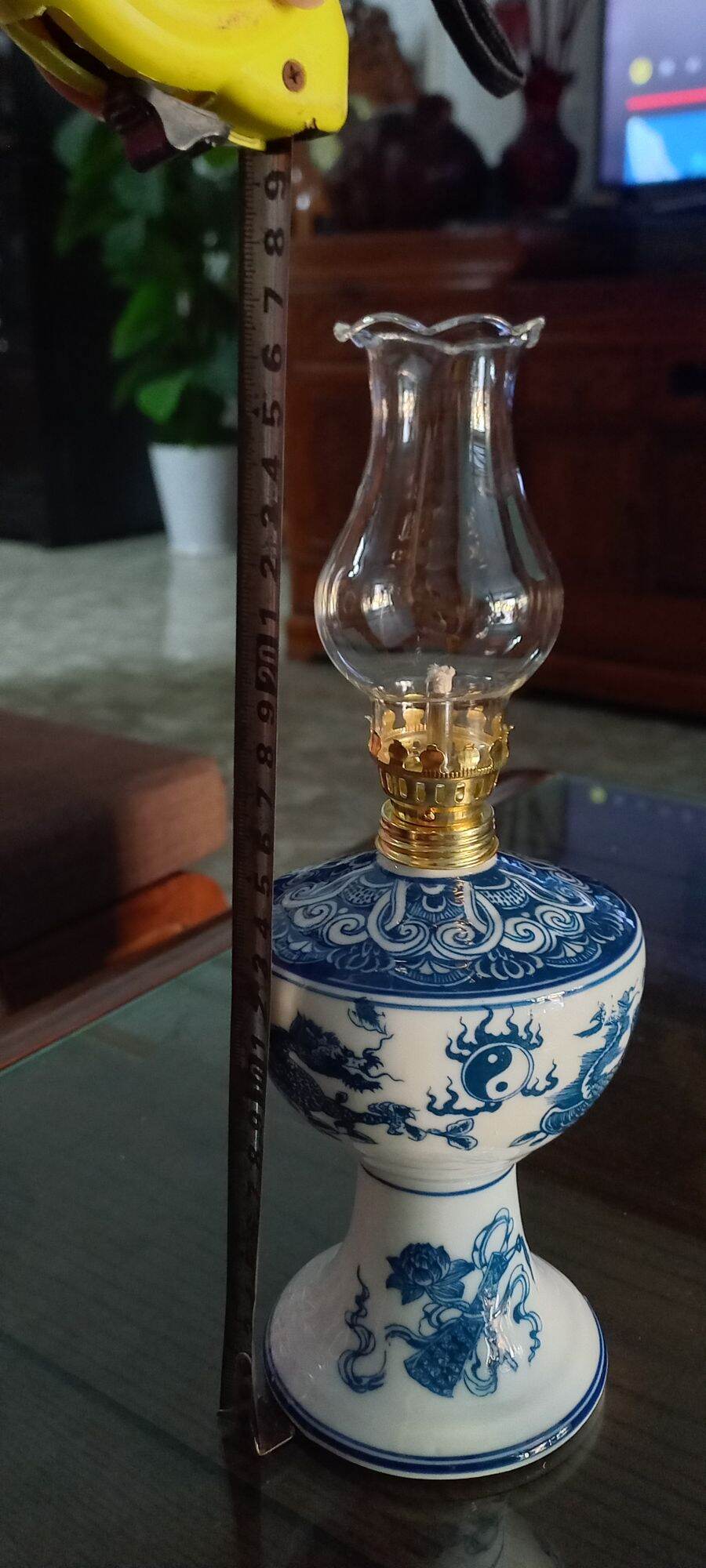 Đèn dầu thờ cúng bát tràng cổ dẹt