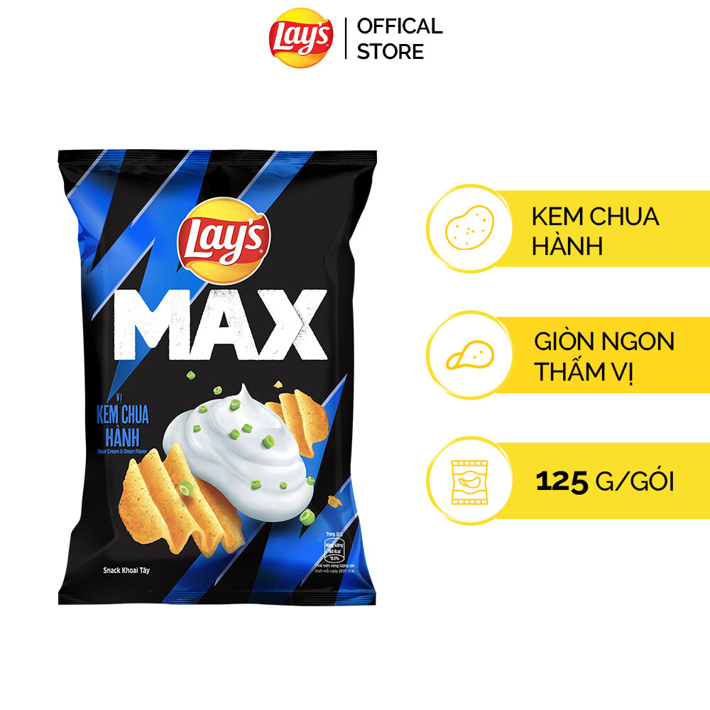 [Deal Tết 2025 tặng Ovaltine] Combo 5 Lays MAX vị Kem Chua Hành 125G