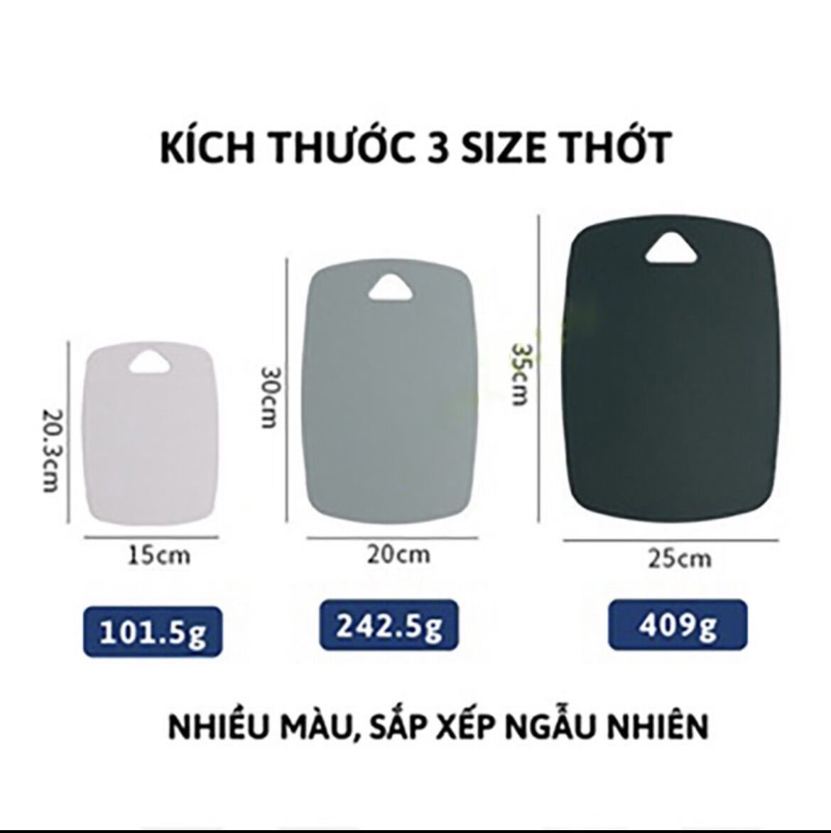 Bộ 3 Thớt Nhựa ECCO.