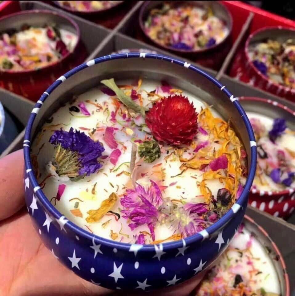 Nến sáp thơm thiên nhiên. hộp 4 lọ
