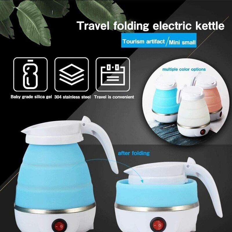 Bình Ấm Đun Nước Siêu Tốc Xếp Gấp Gọn Du Lịch 600ml