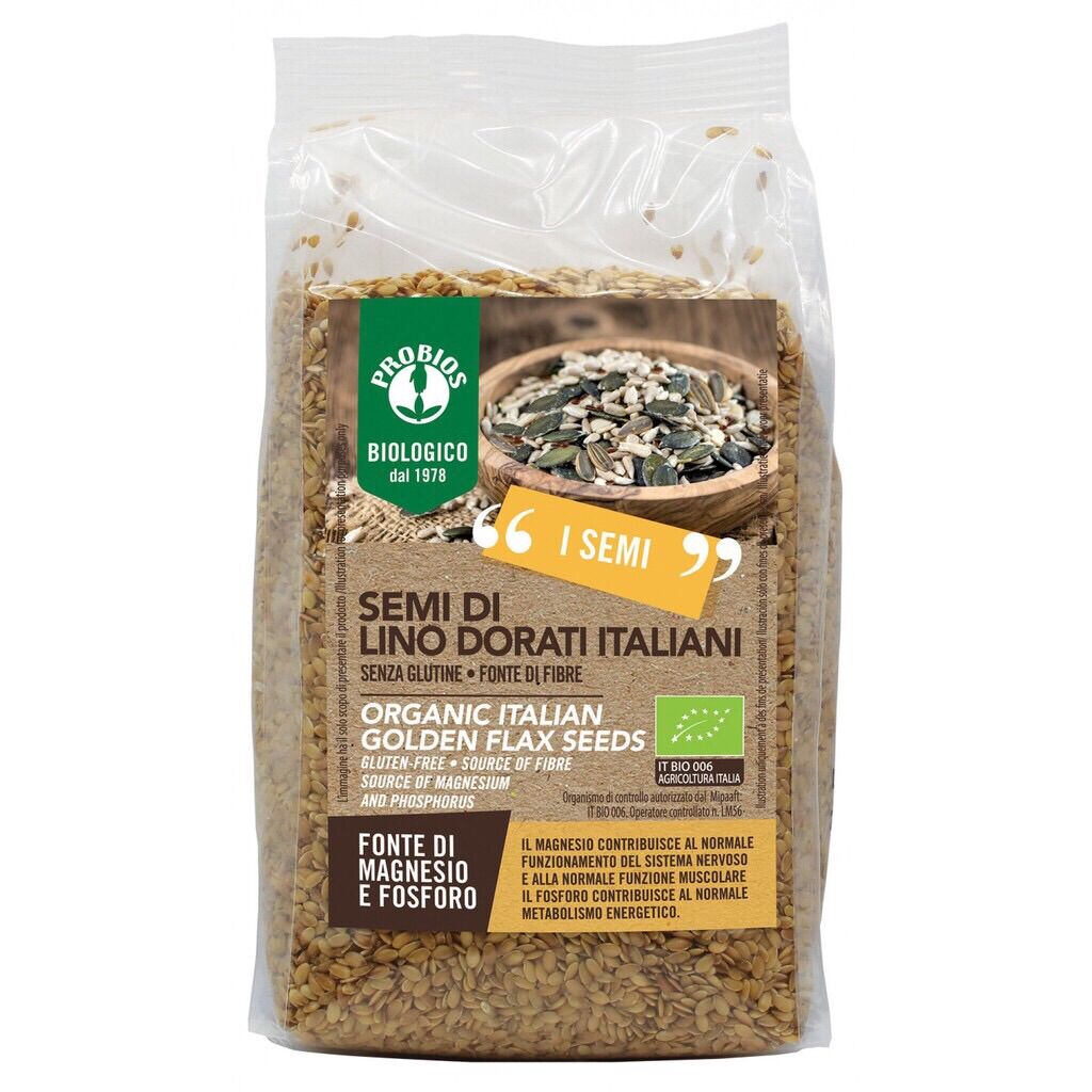 [ Tách lẻ 100g] Hạt lanh vàng hữu cơ Probios - Ý