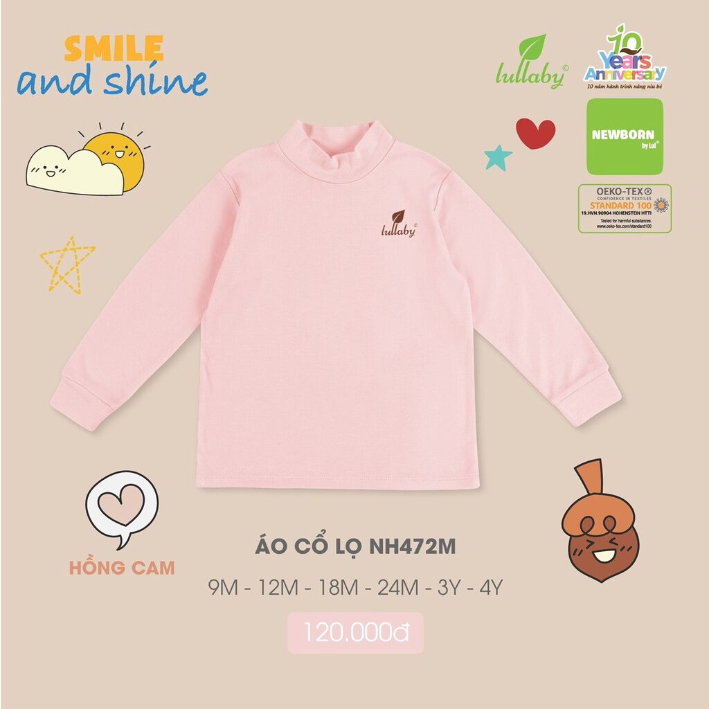 [Lullaby] Áo cổ 3 phân/cổ lọ chất cotton dày hàng đông 2022