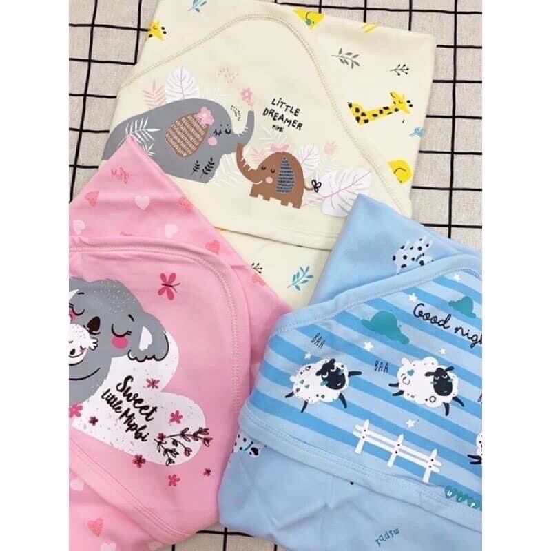 Khăn Ủ( Choàng Ủ) Cho Bé Sơ Sinh 2 Lớp Cotton MipBi cao cấp