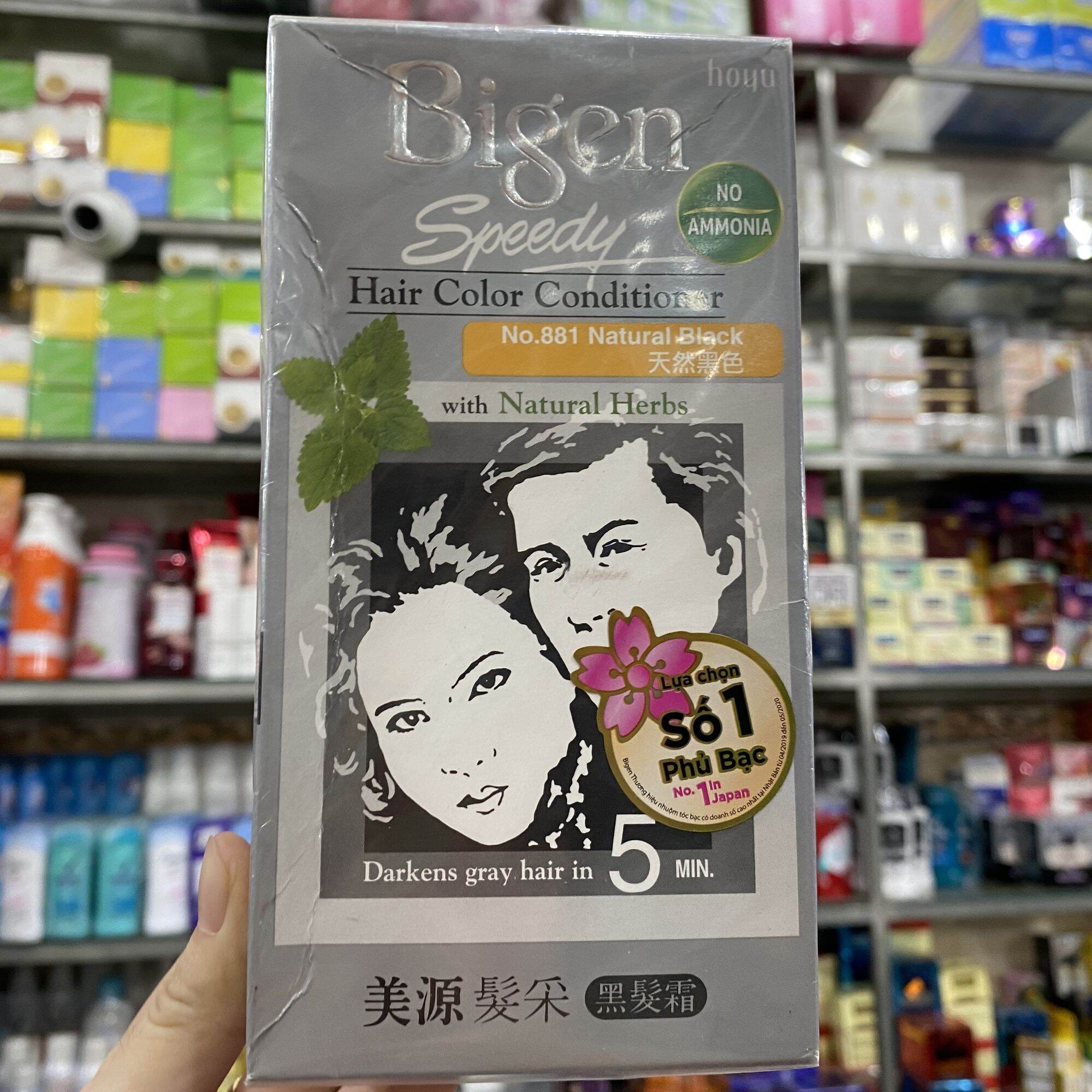 Thuốc nhuộm tóc Bigen Speedy Hair Color Conditioner 2x40g - thuốc nhuộm phủ bạc