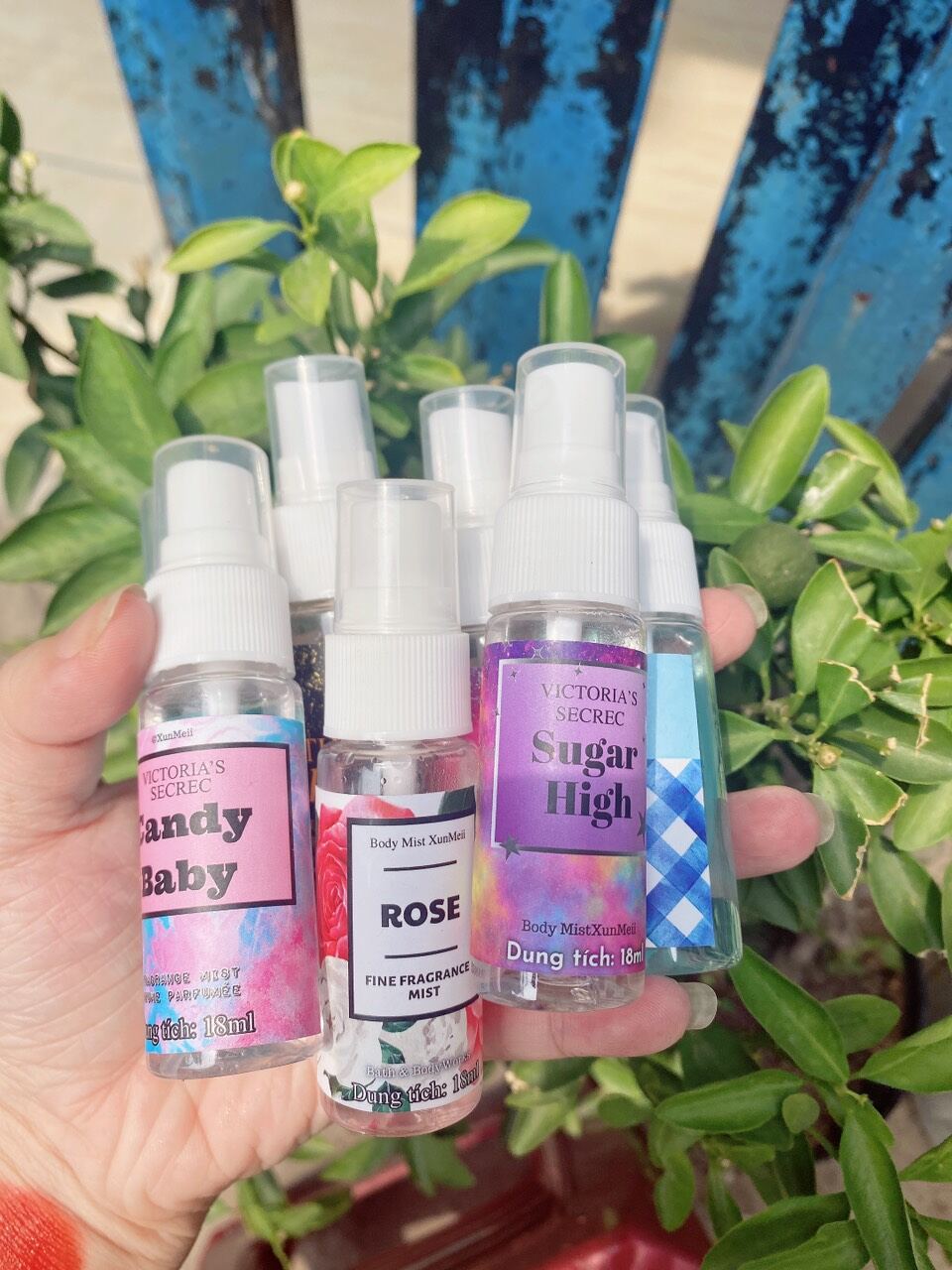 Set 5 Nước Hoa body mist 18ml cả nam và nữ