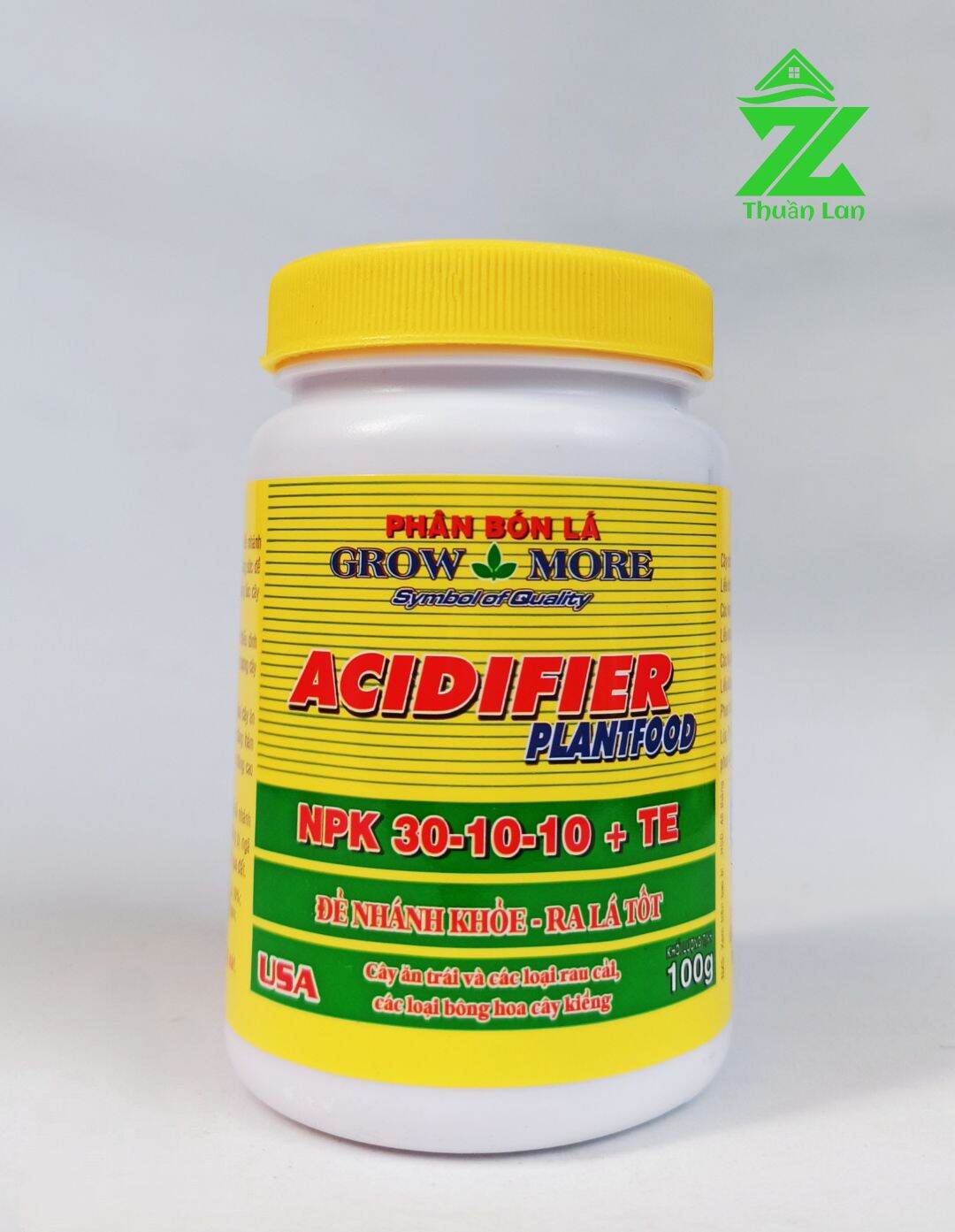 Phân bón lá npk 30-10-10 growmore đẻ nhánh - ra lá tốt hũ 100g